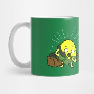 Funny Cute Original Kawaii Pop Corn Death Joke Cartoon Mug